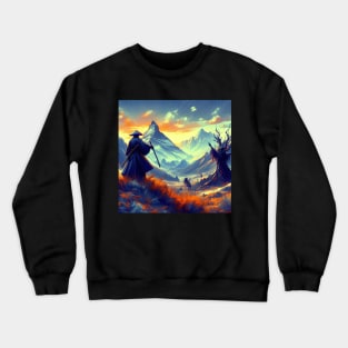 Samurai and Witch - Journey To Mount fuji Crewneck Sweatshirt